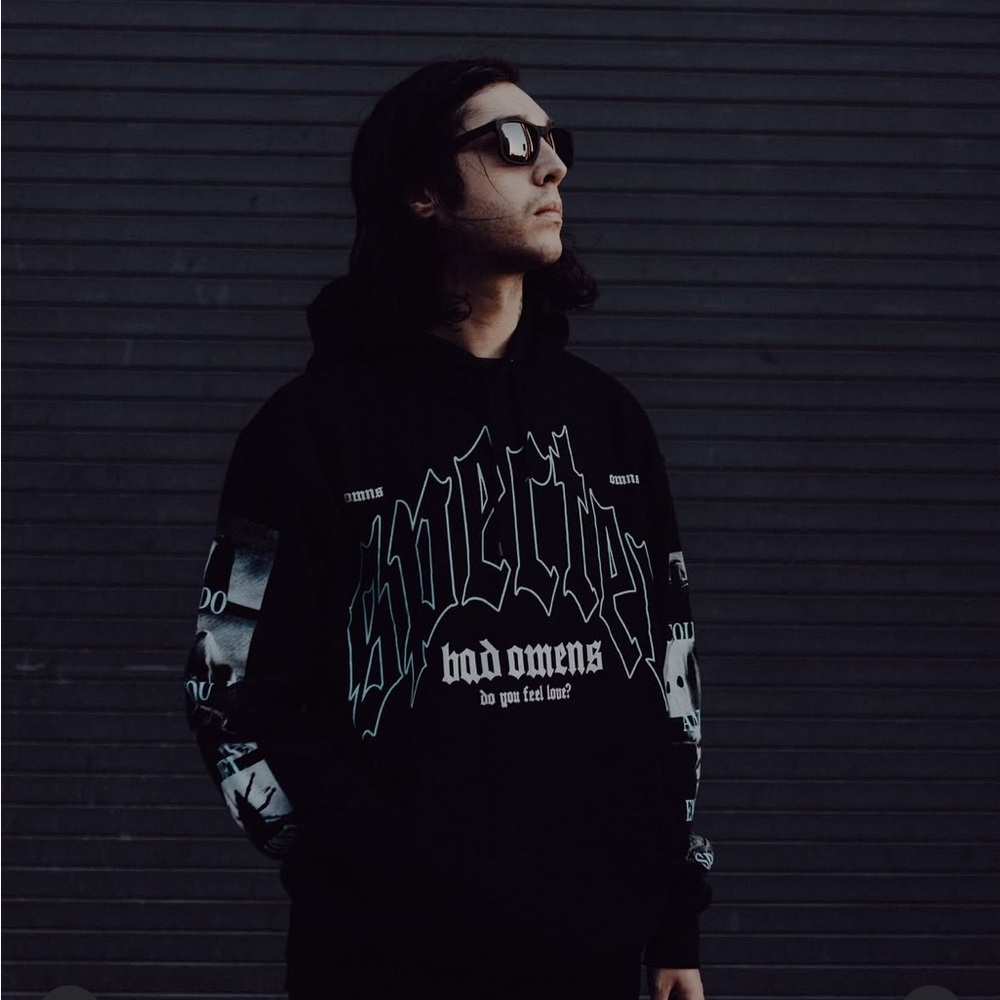 Bad Omens Specter Do You Feel Love Hoodie 2XL Black Mens
